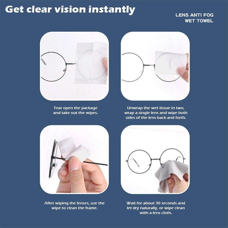 Glasses Cleaner / Lens Wet Wipe Tissue / Alcohol Pad / Anti Dust Oil Fog / Shoe Deodorizer