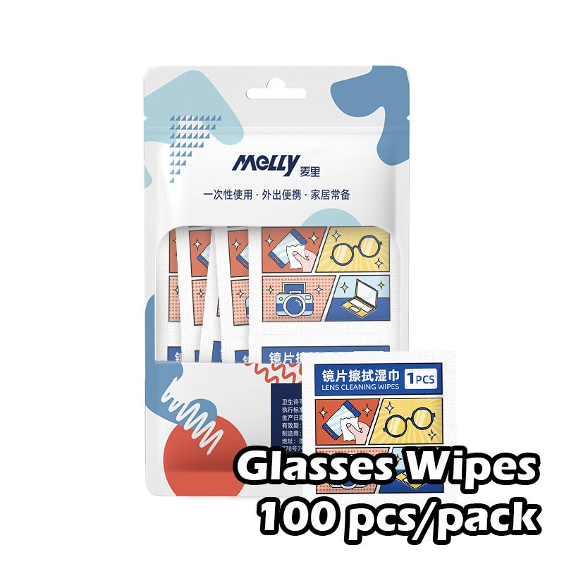 Glasses Cleaner / Lens Wet Wipe Tissue / Alcohol Pad / Anti Dust Oil Fog / Shoe Deodorizer