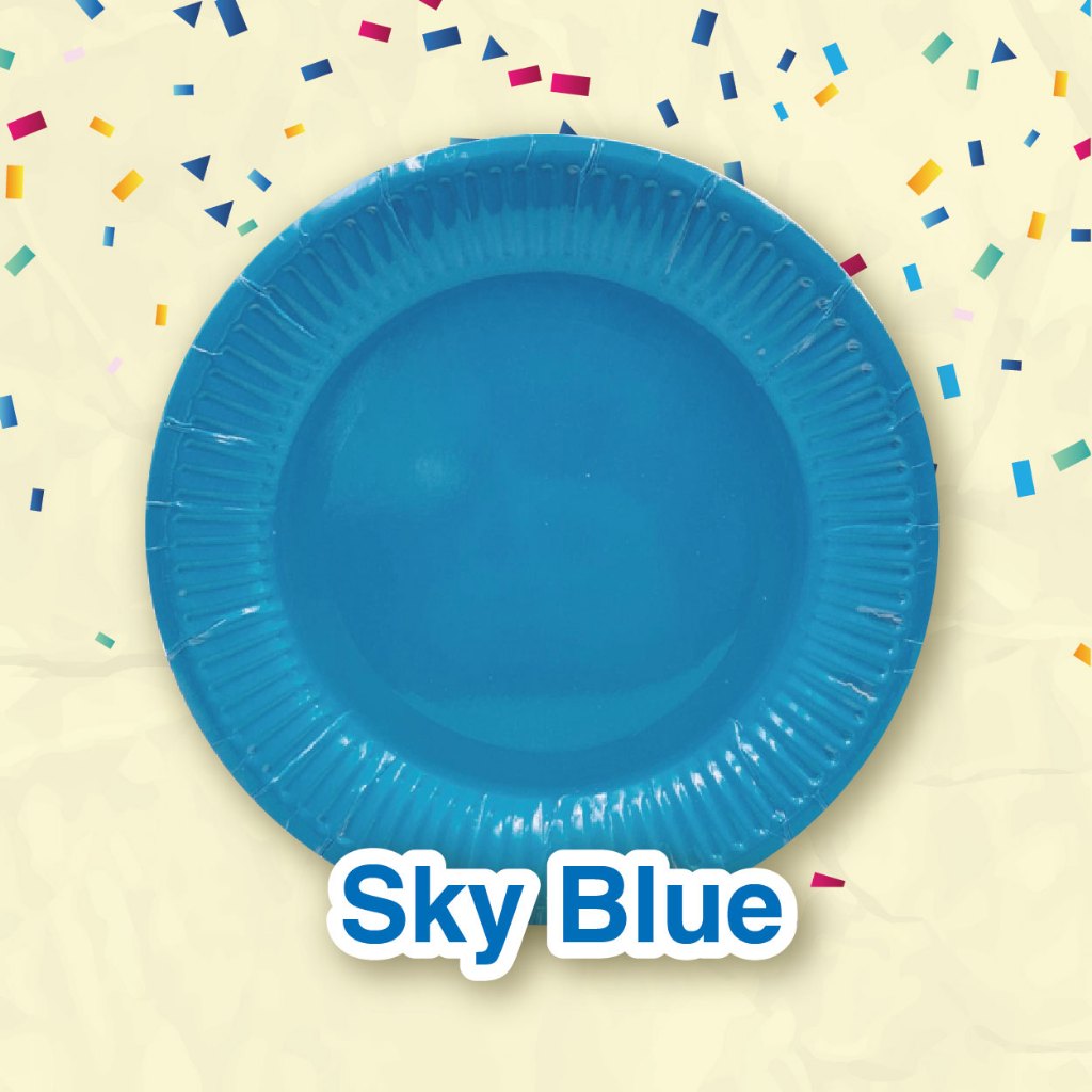 Coloured Paper Plate 7" (10pcs/pkt)