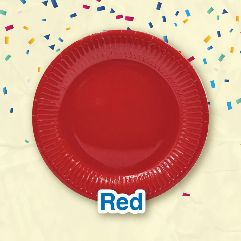 Coloured Paper Plate 7" (10pcs/pkt)