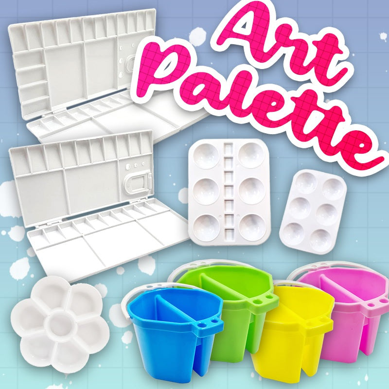 Painting Materials (Nylon Brush / Art Palette / Coloured Pail)