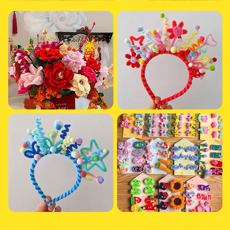 Colourful Chenille Stem 6mm (40pcs/pkt)