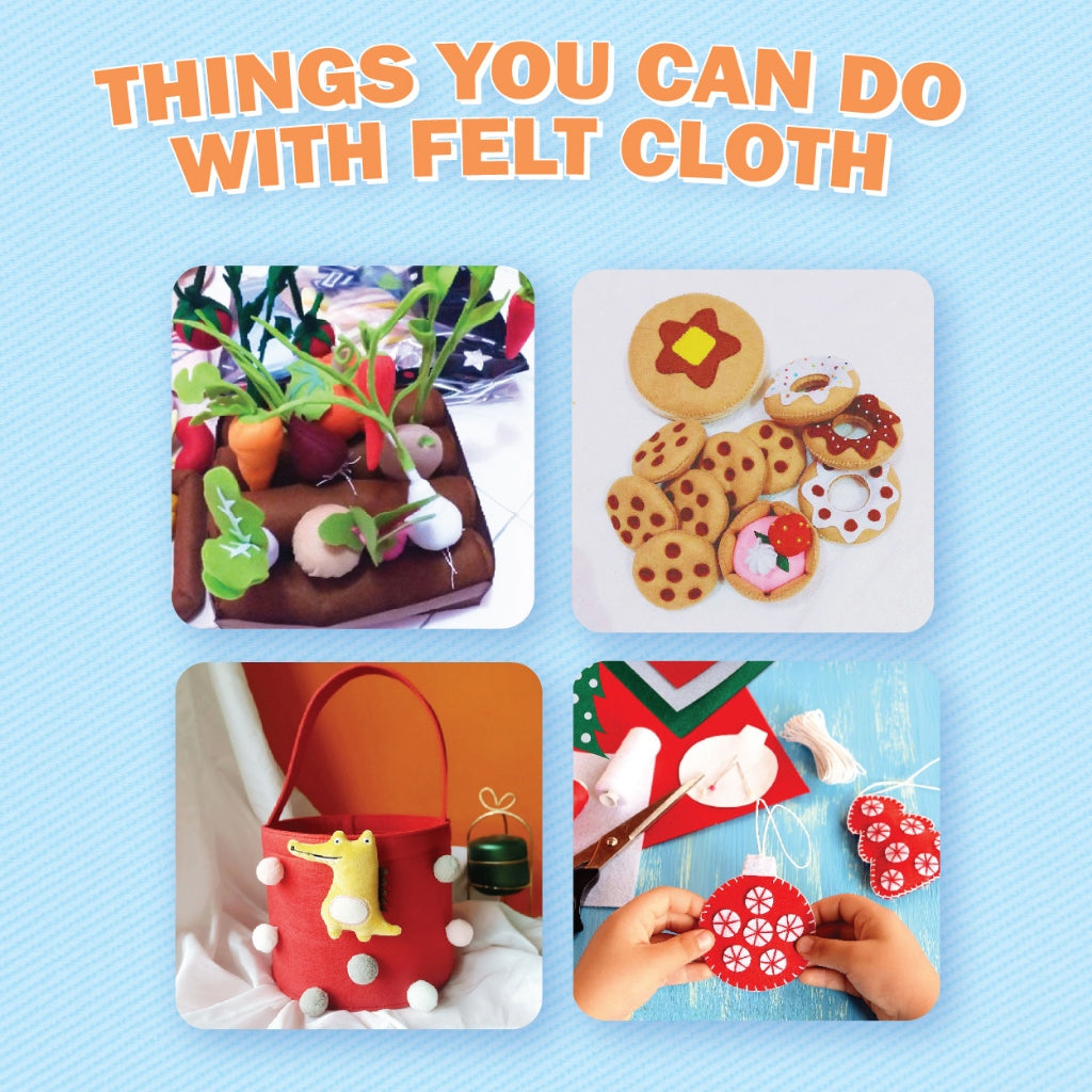 Soft Felt Cloth 1.4mm (30cm x 30cm / 90cm x 100cm)