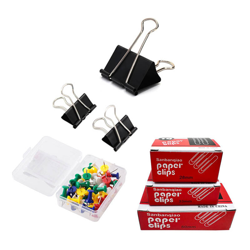 Metal Binder Clip / Paper Clip / Colourful Push Pin