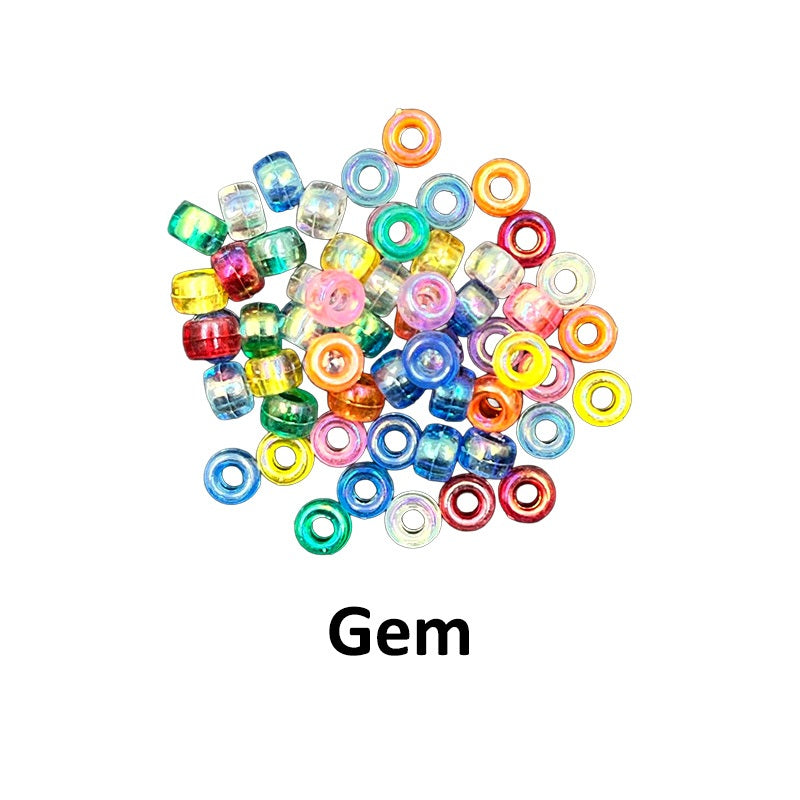 Colourful Pony Beads (100pcs/pkt)