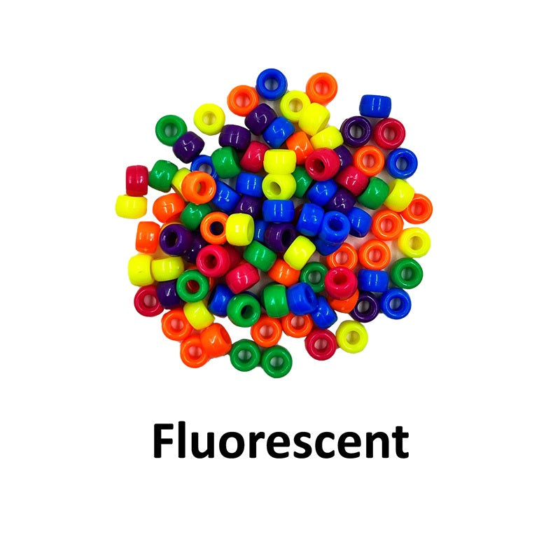 Colourful Pony Beads (100pcs/pkt)