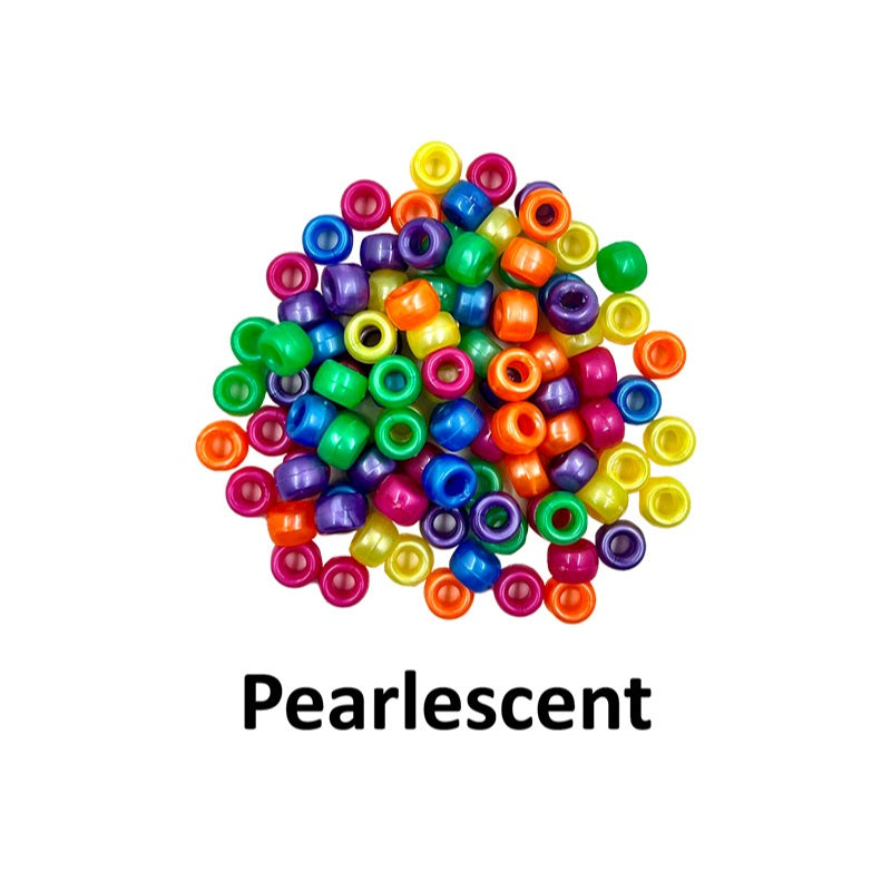 Colourful Pony Beads (100pcs/pkt)