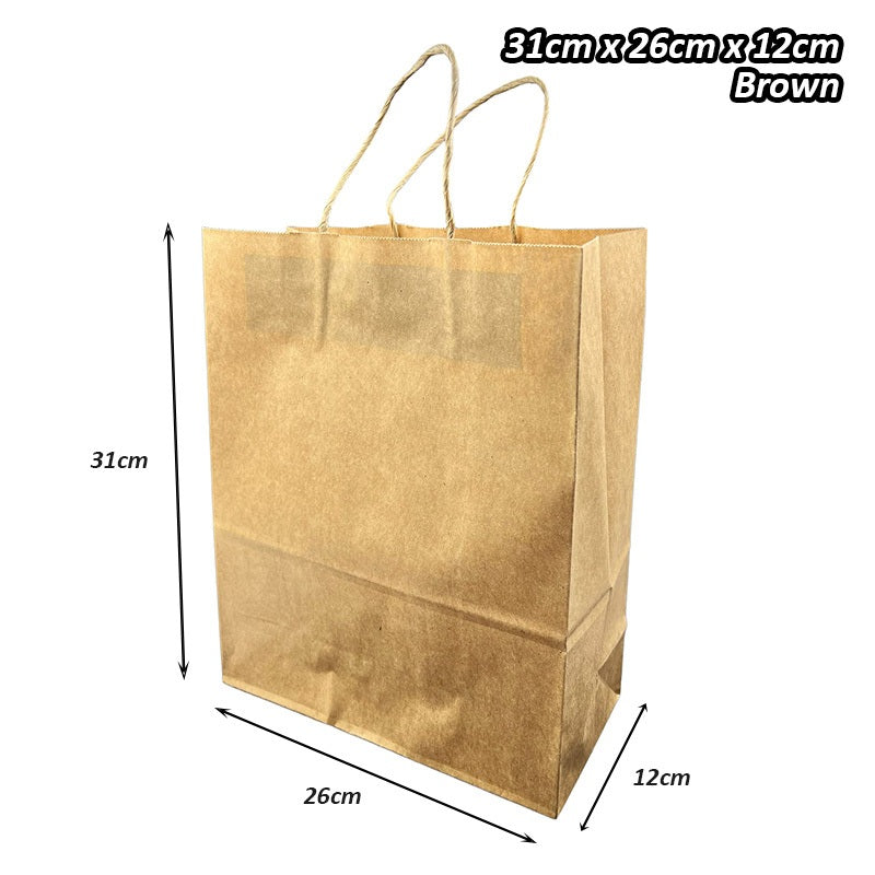 Kraft Paper Bag with Handle (10pcs/pack)
