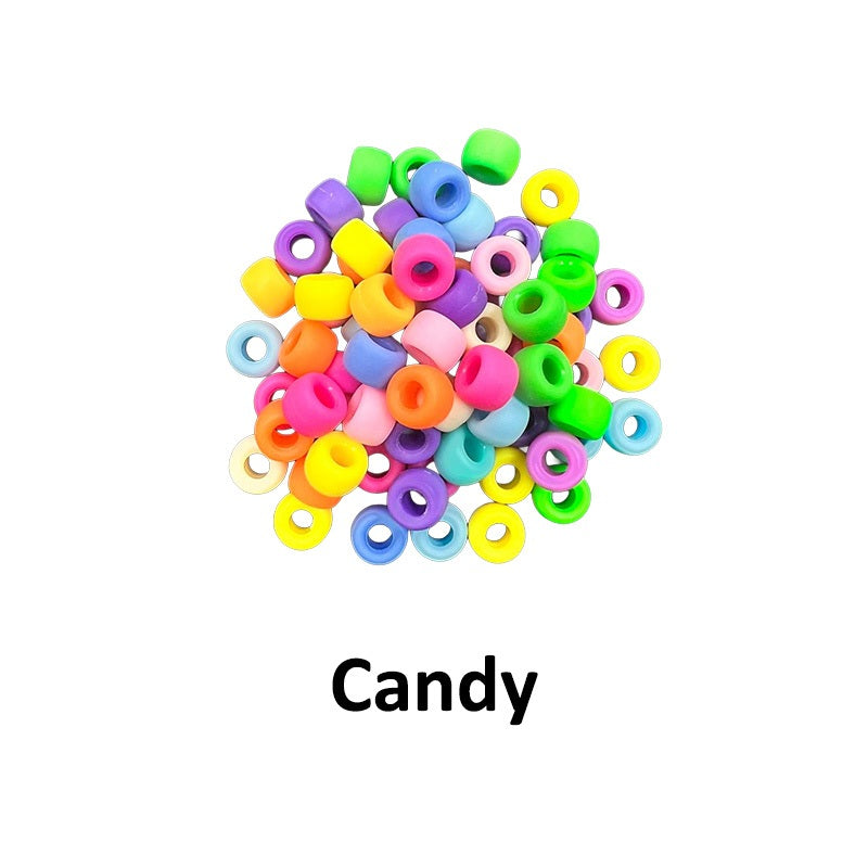 Colourful Pony Beads (100pcs/pkt)
