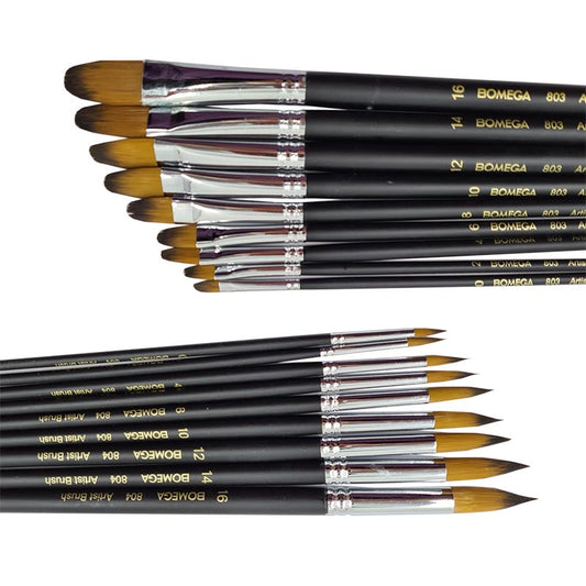 Nylon Artist Brush Set #803 / #804 (9pcs/pack)