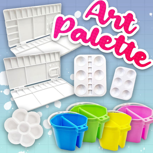 Painting Materials (Nylon Brush / Art Palette / Coloured Pail)